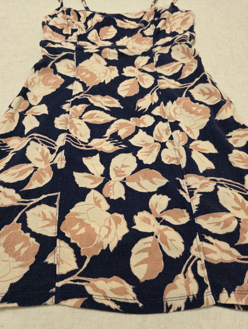 Free People Bring it Back Navy Blue Floral Print Mini Dress - Picture 11 of 11